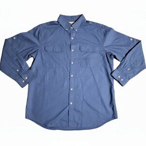 NEW Brazos Men's Utility Button Down Long Sleeve Shirt